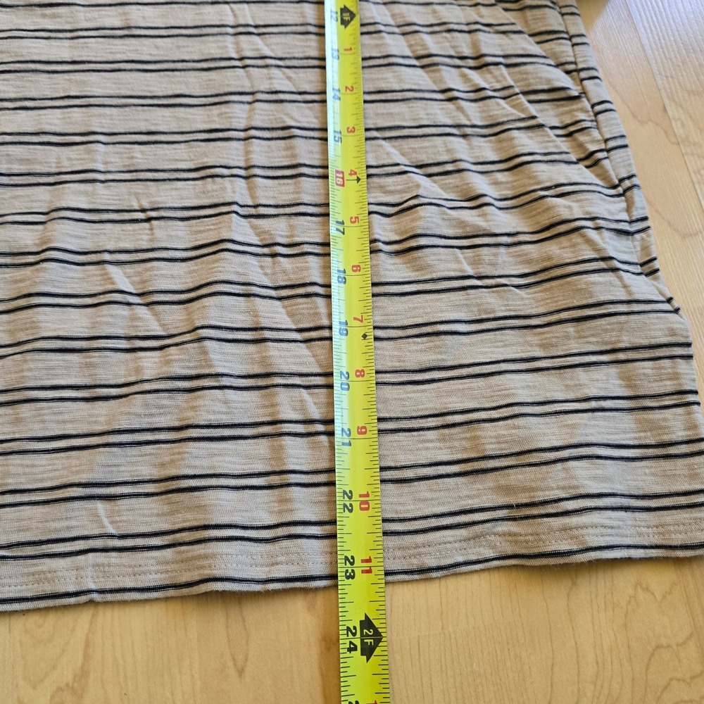 Veronica Beard Womens XL Beige Black Striped Short Sleeve Crewneck T-Shirt Peru - Picture 4 of 11